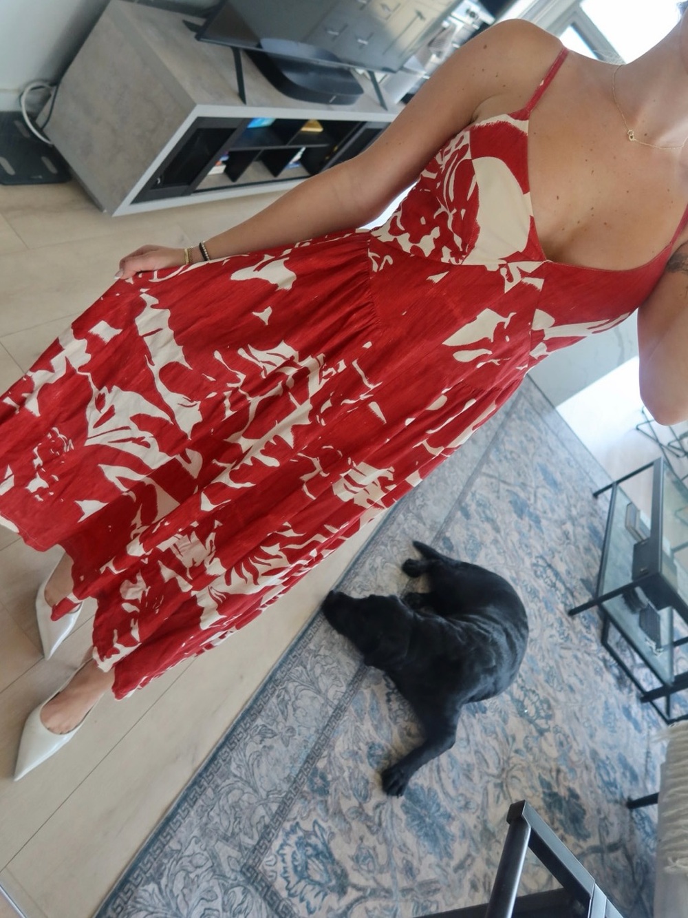 Japna 100% cotton floral midi dress